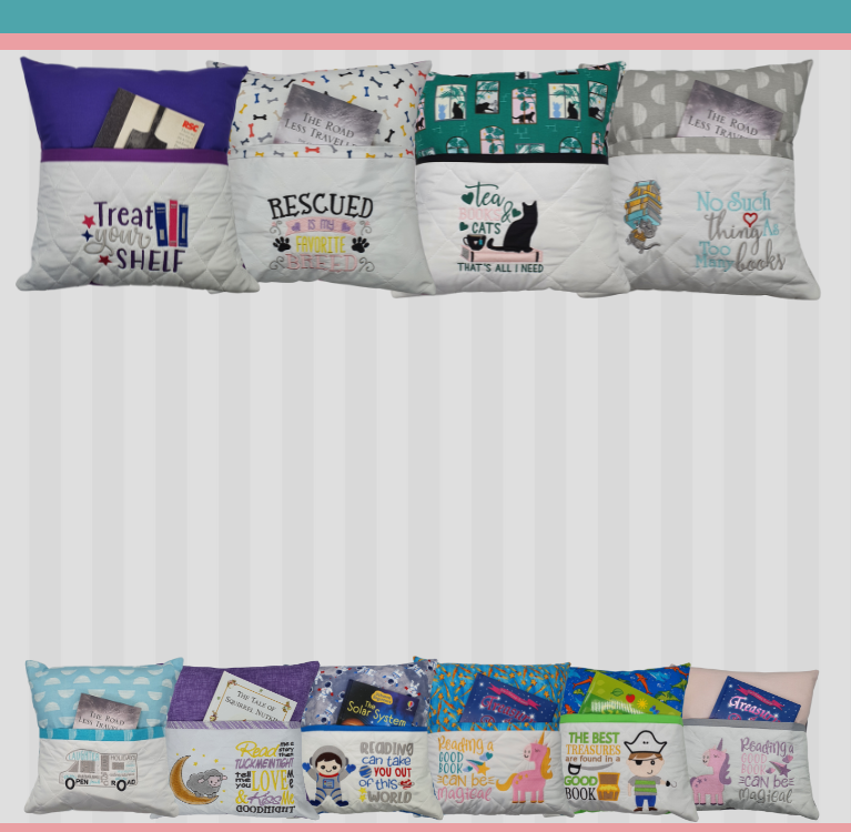 Reading Cushions For Children And Adults Sewn By Carol In THe UK