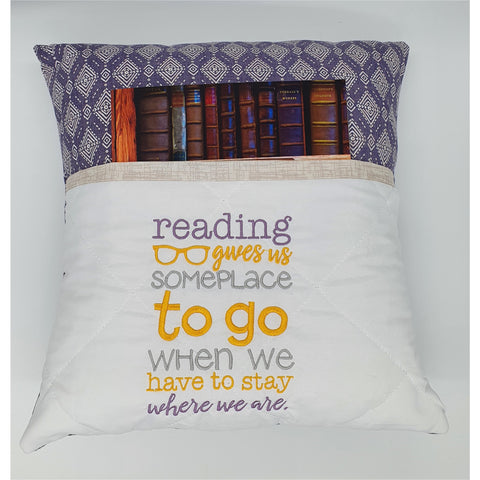 Reading Cushion - Somewhere To Go Purple