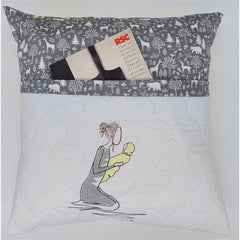 Reading Cushion - Mother Newborn Yellow