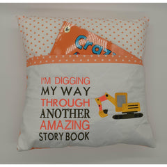 Reading Cushion - Childs Story Book Digger