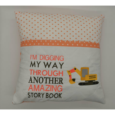 Reading Cushion - Childs Story Book Digger