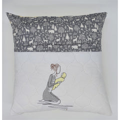 Reading Cushion - Mother Newborn Yellow